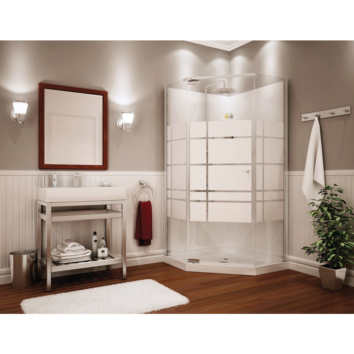 Maax 36 In. W. x 74 In. H. x 36 In. L. White Polystyrene Shower Stall