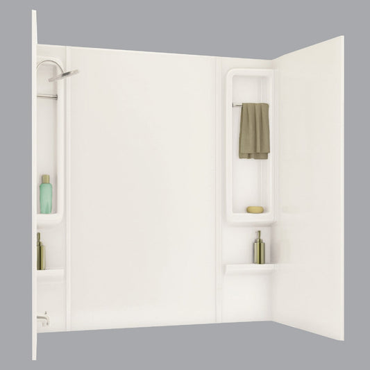 Maax Finesse 5-Piece 59 In. H x 34 In. D Tub Wall Kit in White