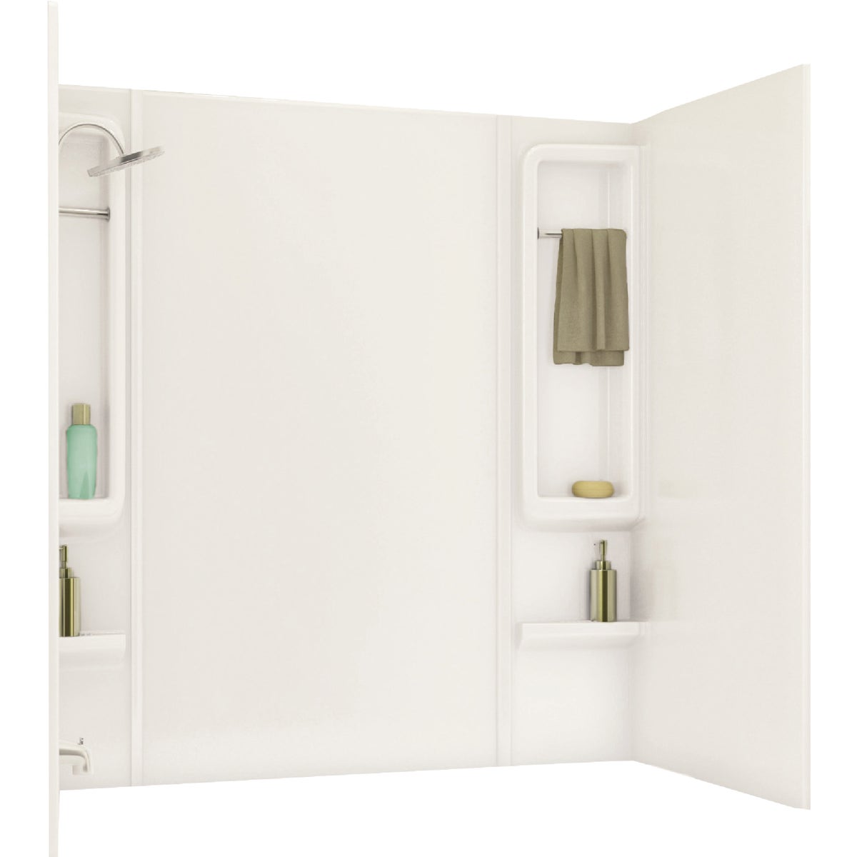 Maax Finesse 5-Piece 59 In. H x 34 In. D Tub Wall Kit in White