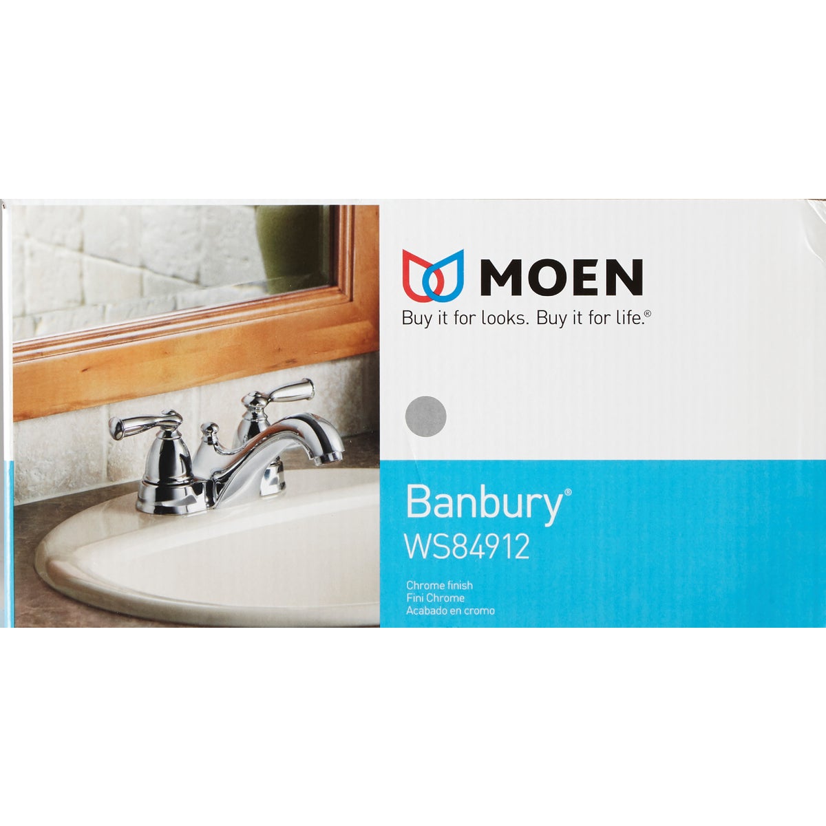 Moen Banbury Chrome 2-Handle Lever 4 In. Centerset Bathroom Faucet with Pop-Up