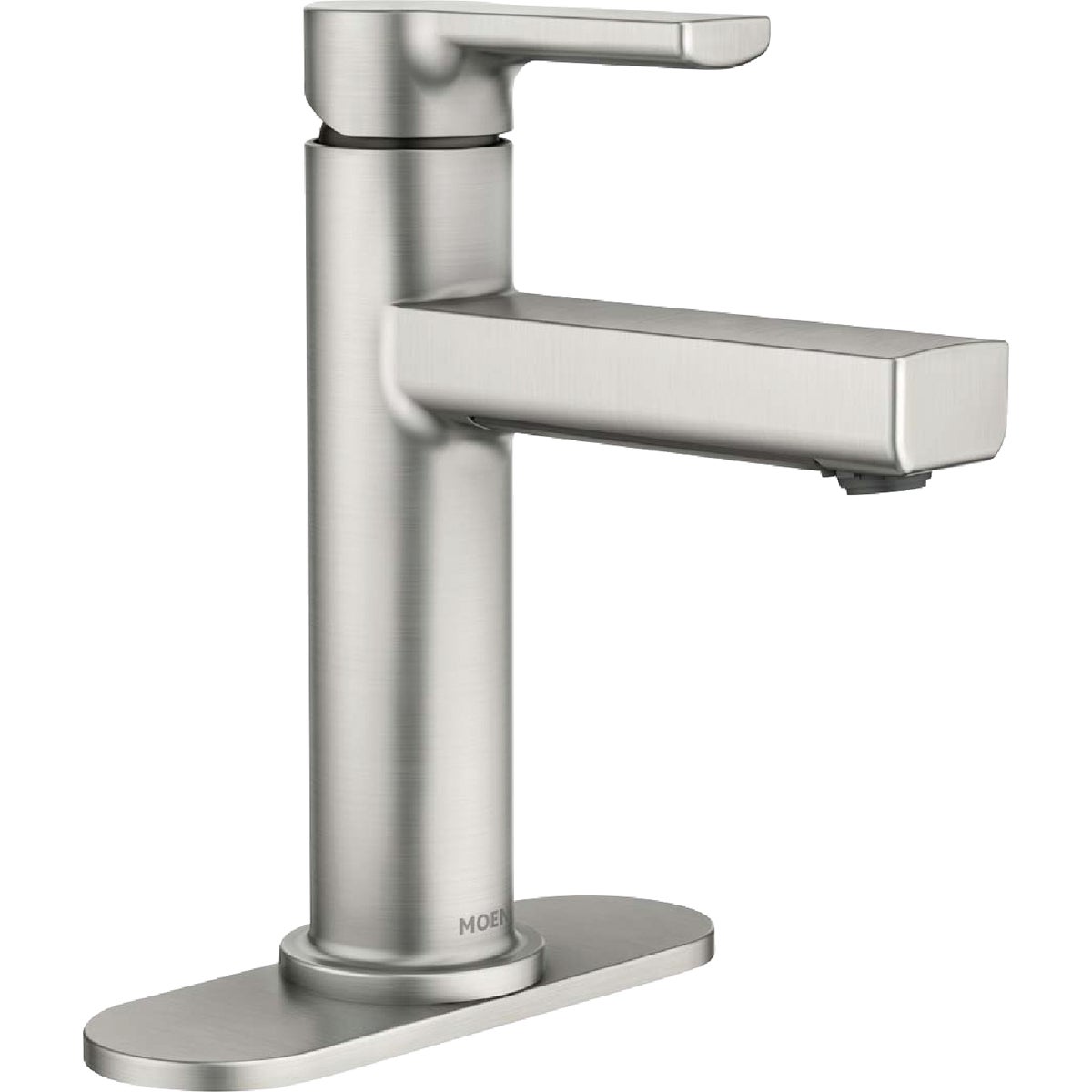 Moen Rinza Spot Resistant Nickel 1-Handle Lever 4 In. Centerset Bathroom Faucet