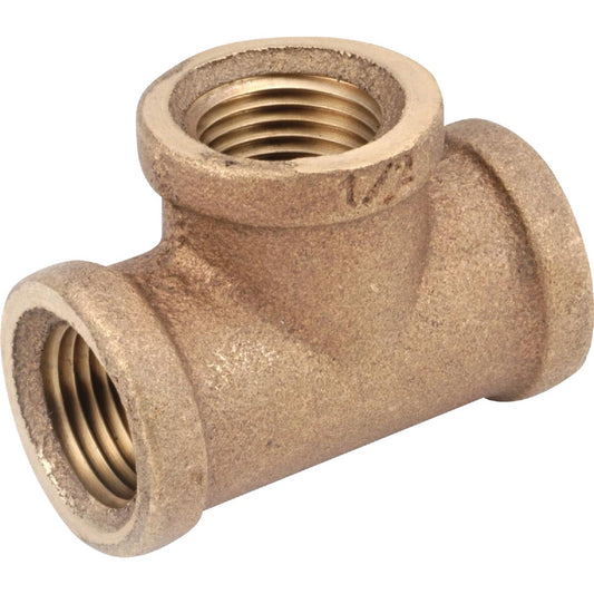 Anderson Metals 1-1/4 In. Red Brass Threaded Tee