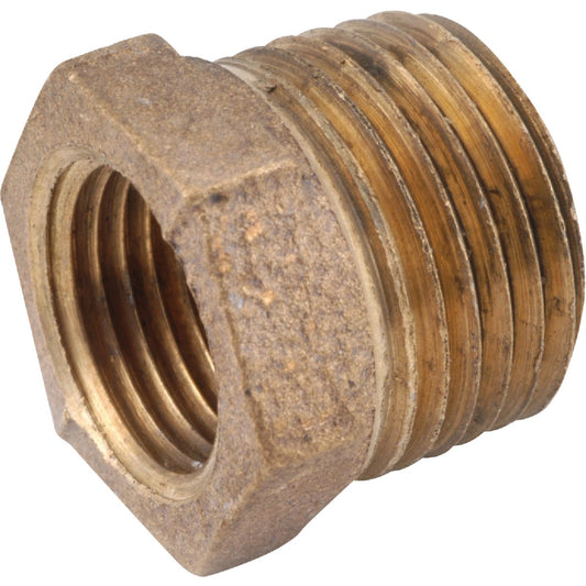 Anderson Metals 3/4 In. MPT x 3/8 In. FPT Red Brass Hex Reducing Bushing