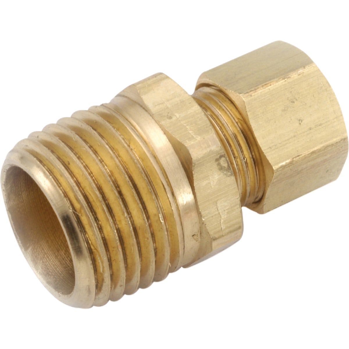 Anderson Metals 1/4 In. x 3/8 In. Brass Male Union Compression Adapter