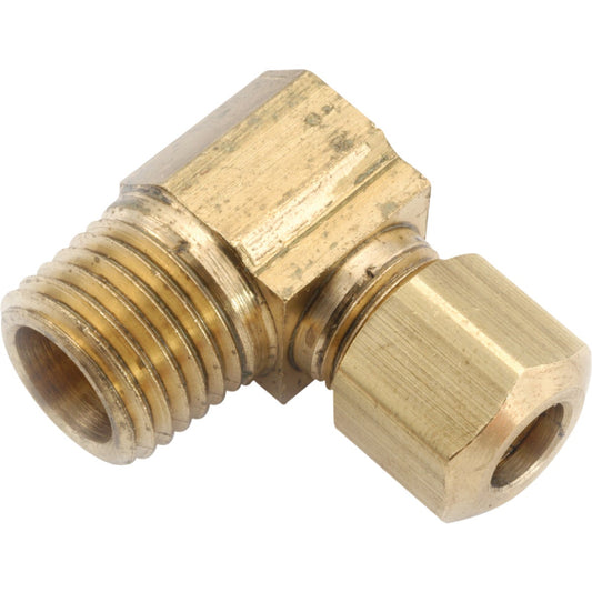 Anderson Metals 5/16 In. x 1/8 In. Male 90 Deg. Compression Brass Elbow (1/4 Bend)