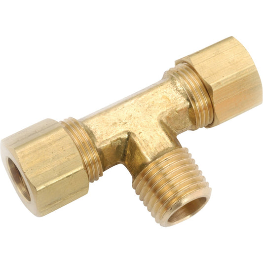 Anderson Metals 1/4 In. C x 1/4 In. MPT Compression Brass Tee