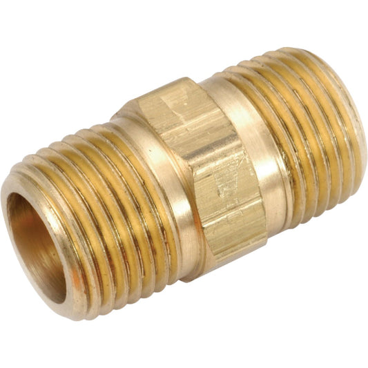 Anderson Metals 3/8 In. OD x 1.1 In. L Brass Nipple