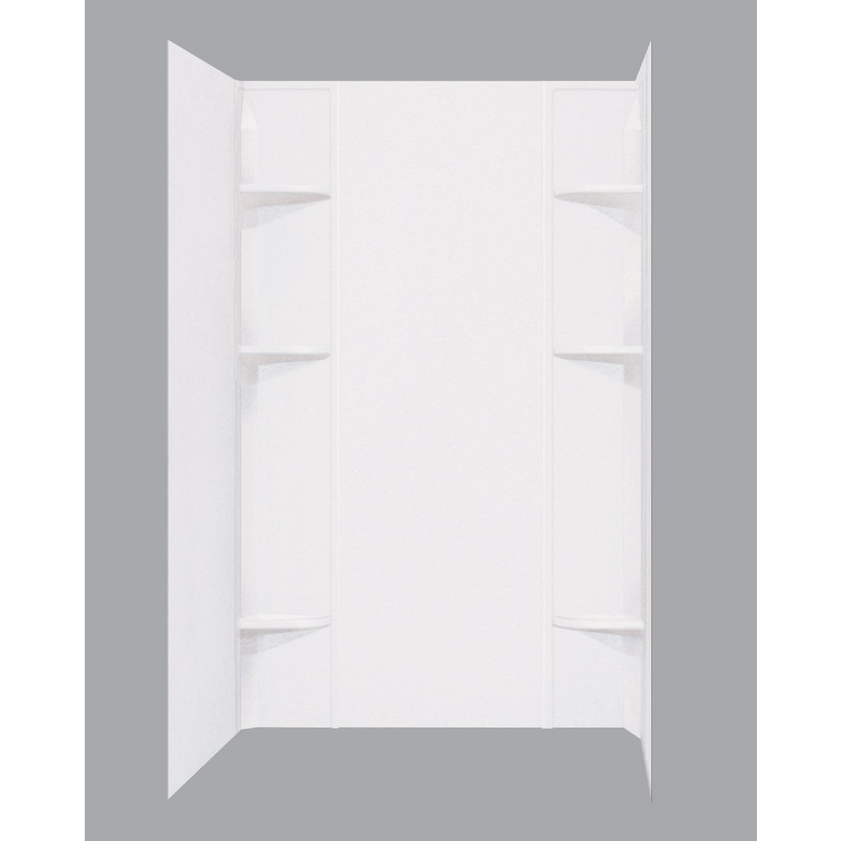 Mustee Durawall Model 260 5-Piece 60 In. W x 40 In. D Shower Wall Set in White