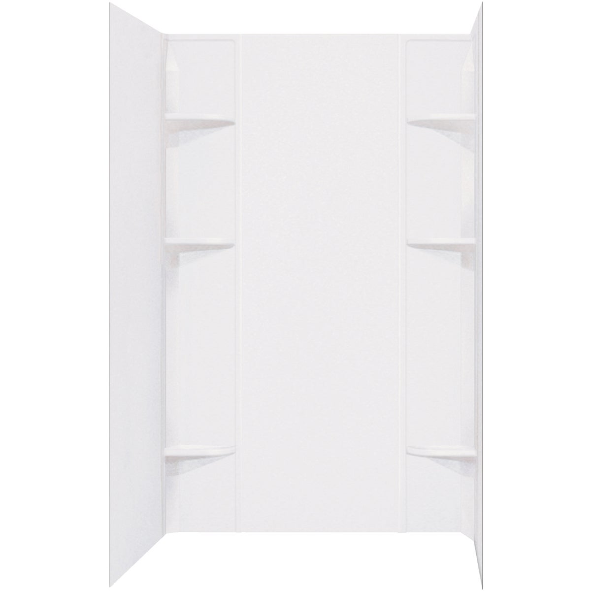 Mustee Durawall Model 260 5-Piece 60 In. W x 40 In. D Shower Wall Set in White