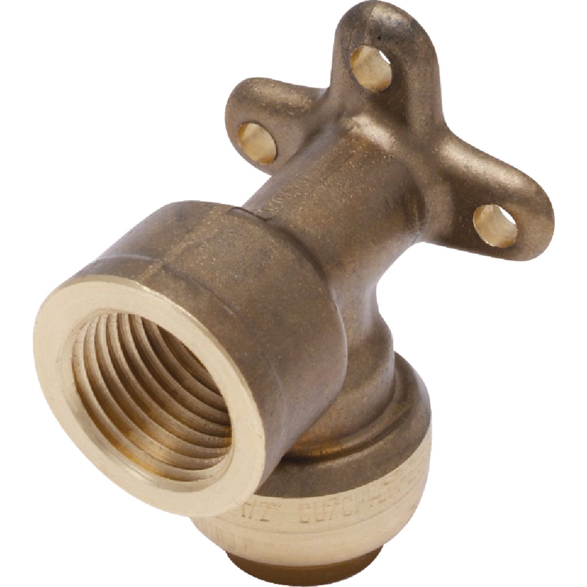 SharkBite 3/4 In. PTC x 3/4 In. FPT 90 Deg. Push-to-Connect Drop Ear Brass Elbow (1/4 Bend)