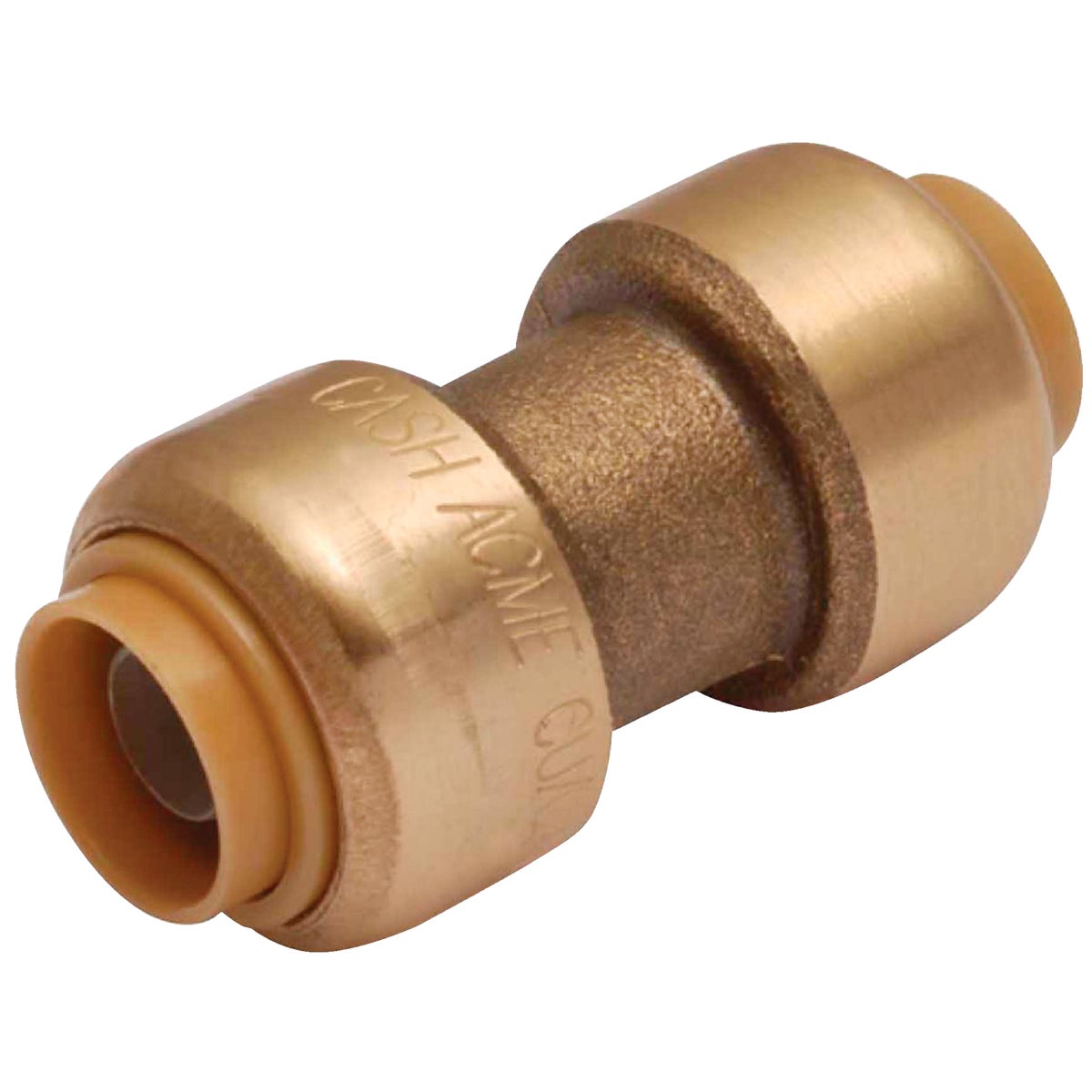 SharkBite 3/8 In. (1/2 In. OD) Push-to-Connect Straight Brass Coupling