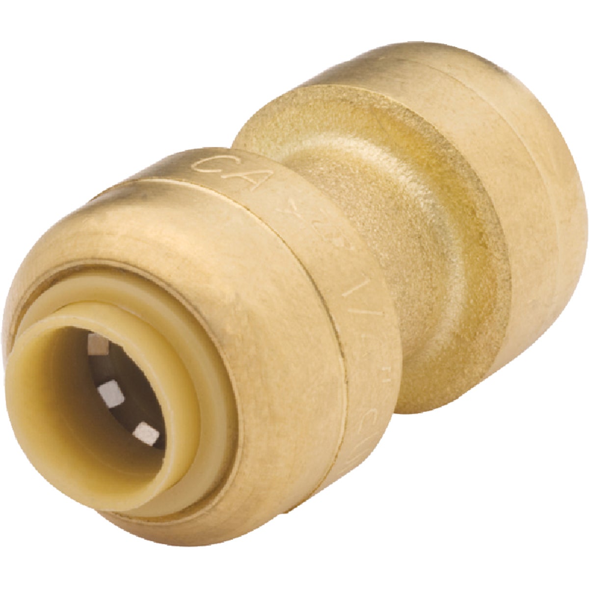 SharkBite 1/4 In. (3/8 In. OD) Push-to-Connect Straight Brass Coupling