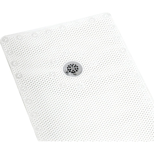 Zenith Zenna Home 24 In. x 24 In. White Shower Mat