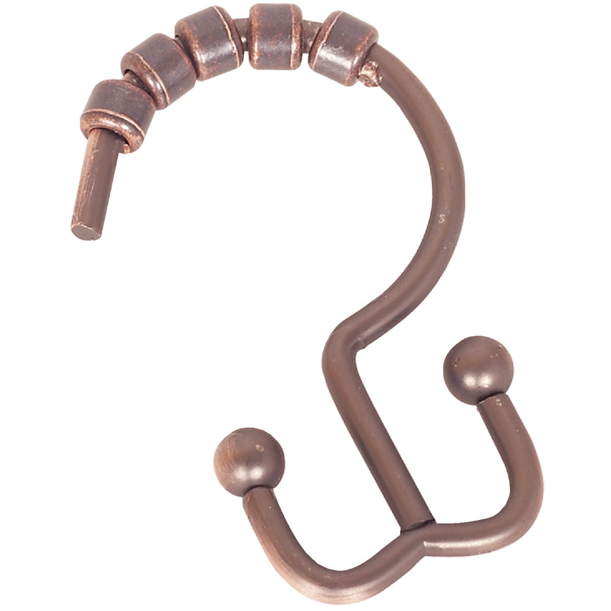 Zenith Zenna Home Bronze Double Roller Shower Curtain Hook (12 Count)