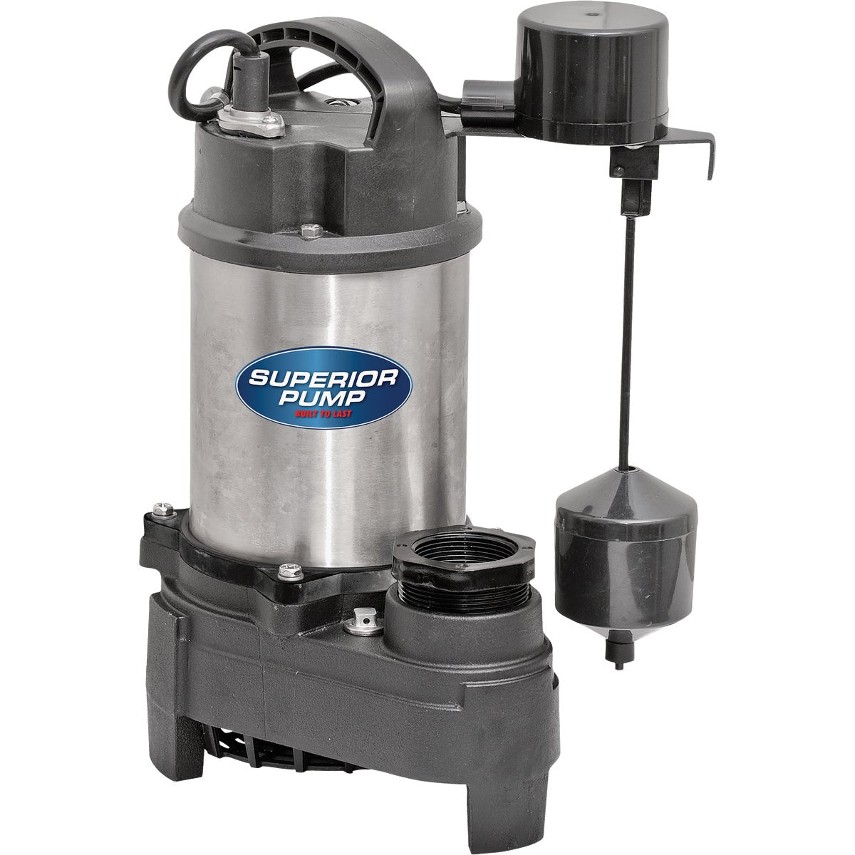 Superior Pump 1/2 HP Stainless Steel/Cast Iron Submersible Sump Pump with Vertical Float Switch