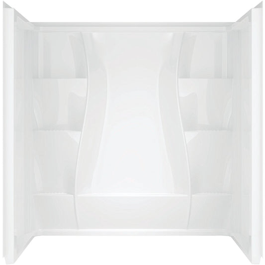 Delta Classic 400 3-Piece 60 In. L x 32 In. D Shower Wall Set in White