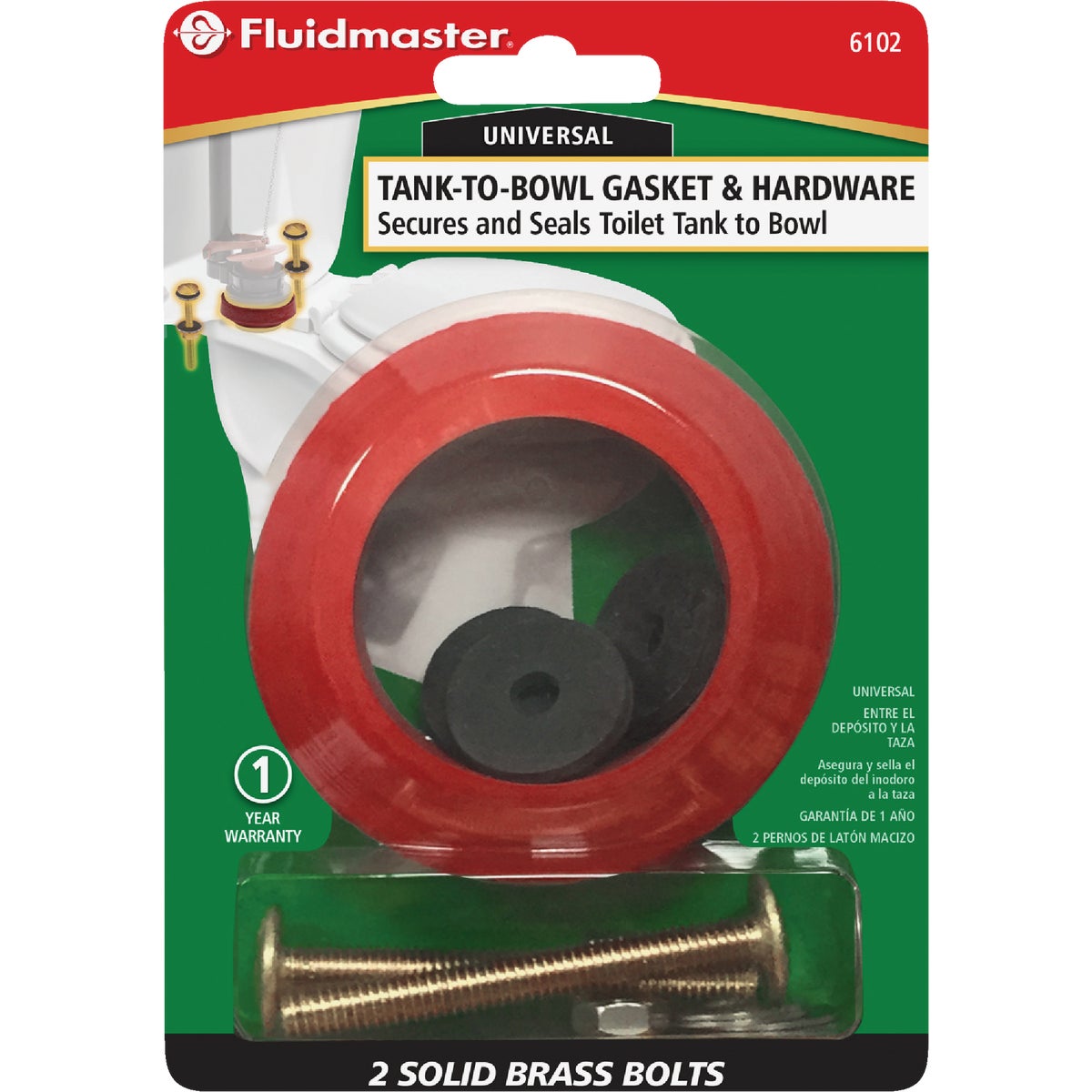 Fluidmaster Toilet Bolts and Tank To Bowl Gasket Kit