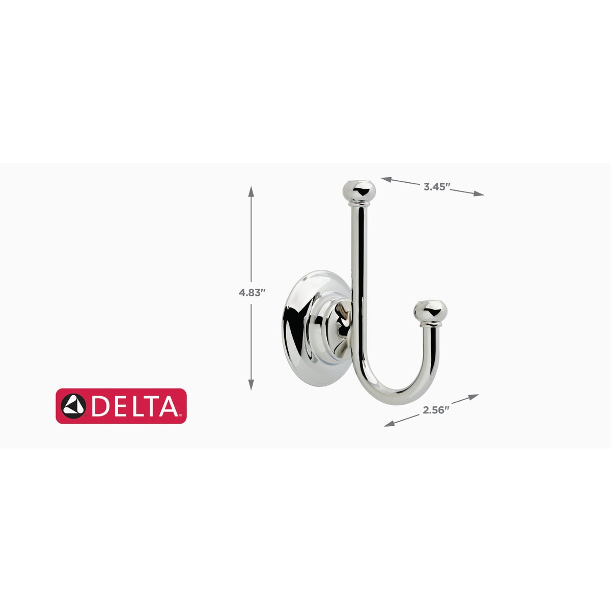 Delta Porter Polished Chrome Double Robe Hook