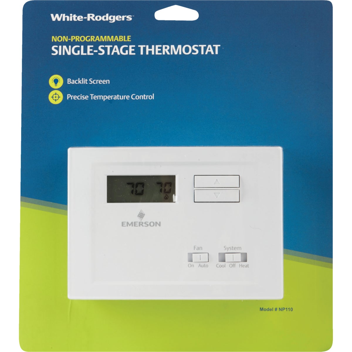 White Rodgers Non-Programmable White Digital Thermostat