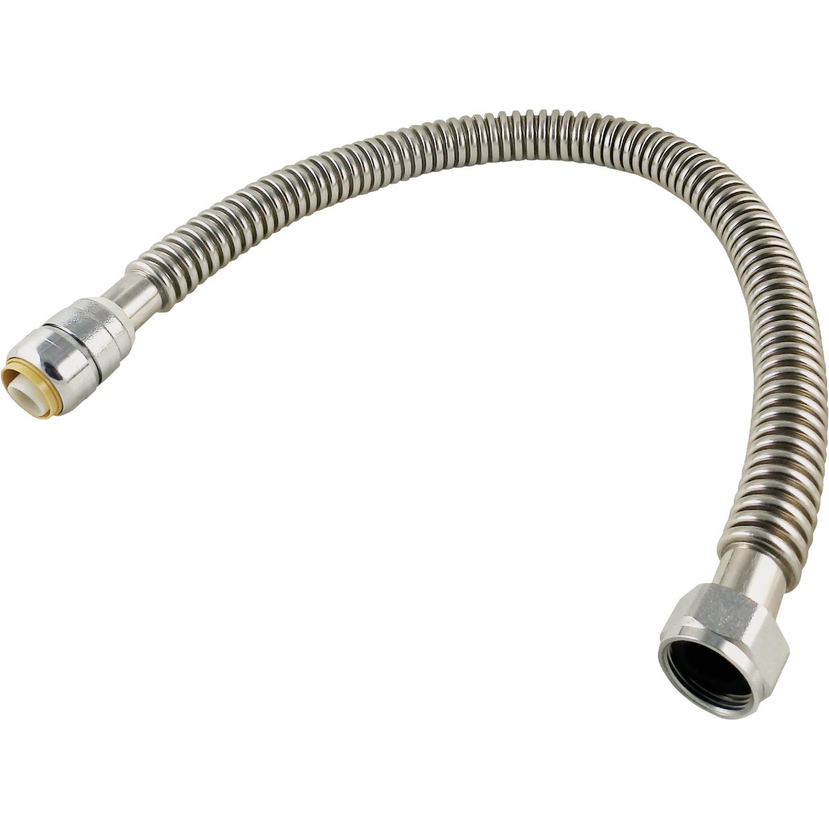 SharkBite 3/4 In. SB x 3/4 In. FIP x 24 In. L Corrugated Stainless Steel Flexible Water Heater Connector