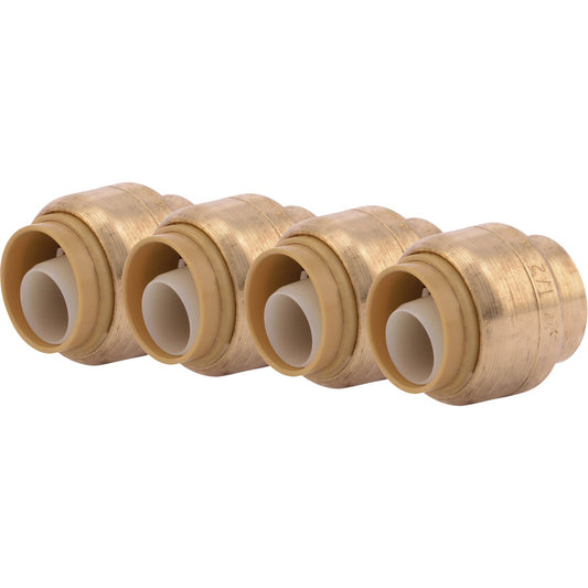 SharkBite 1/2 In. Push-to-Connect Brass End Push Cap (4-Pack)