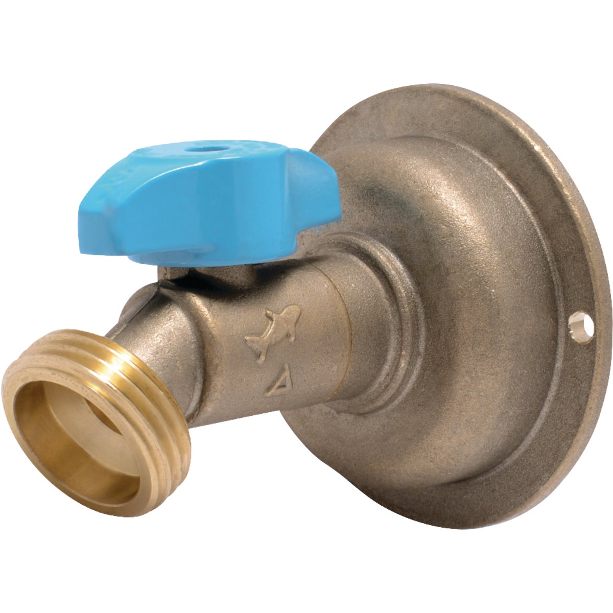 Sharkbite 1/2 In. x 3/4 In. MHT Quarter Turn Brass No Kink 45 Degree Hose Bibb