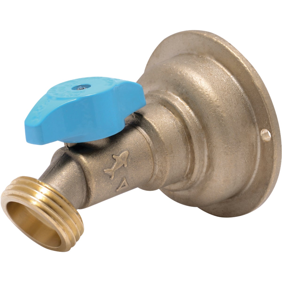 Sharkbite 3/4 In. x 3/4 In. MHT Quarter Turn Brass No Kink 45 Degree Hose Bibb