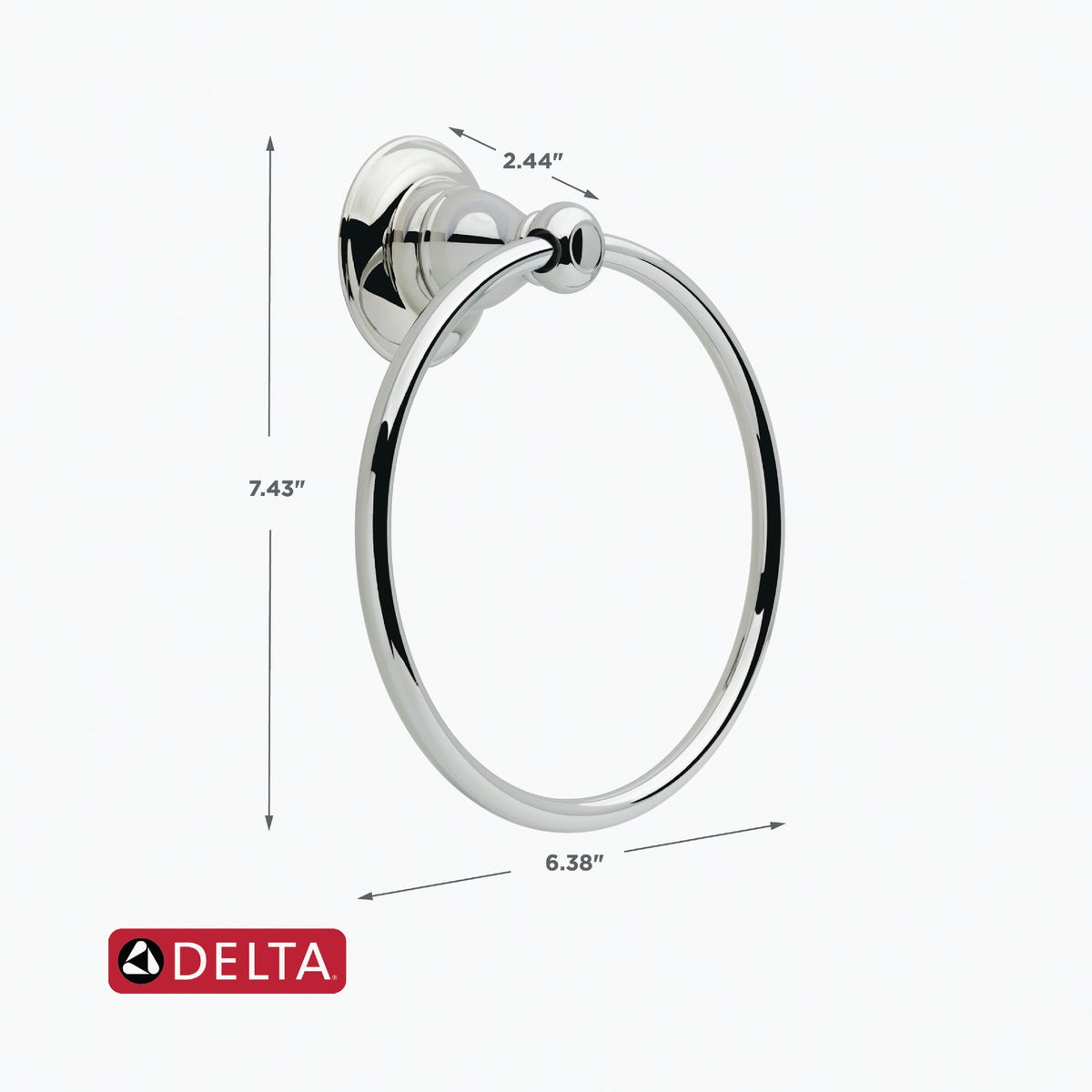 Delta Porter Polished Chrome Towel Ring