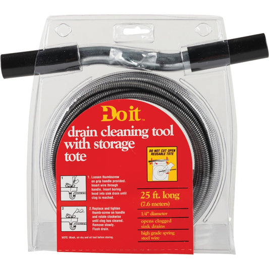 Do it 1/4 In. x 25 Ft. Galvanized Steel Handle Wire Cleanout Drain Auger