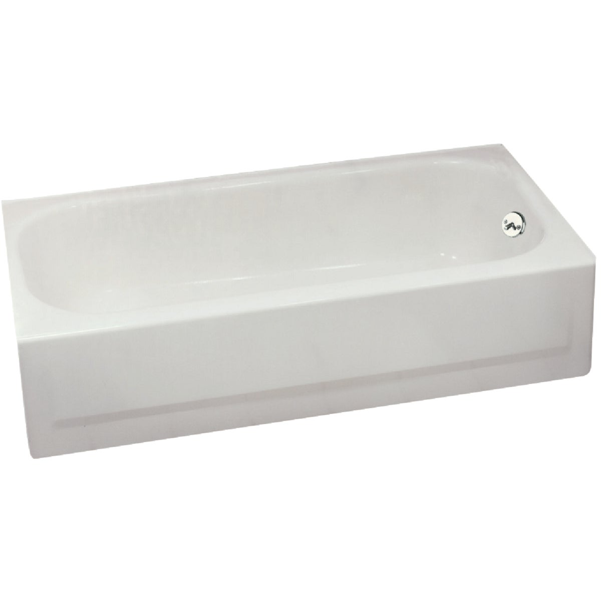 Briggs Pendant V 60 In. L x 30 In. W x 14-1/4 In. D Right Drain Bathtub in Bone