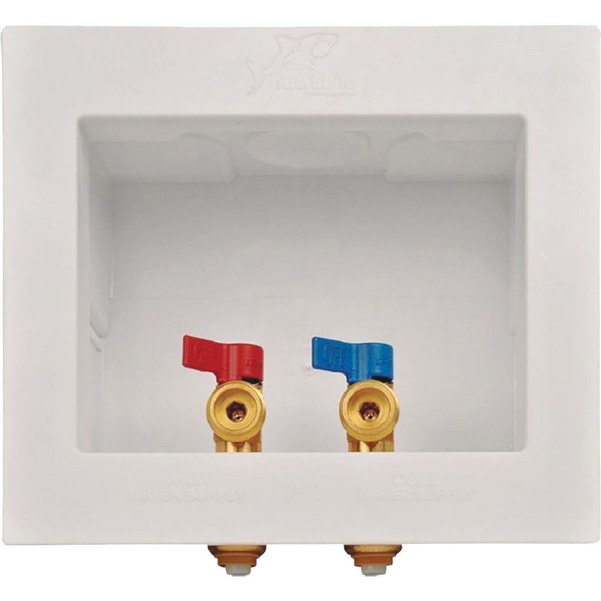 SharkBite 1/2 In. Push-to-Connect x 3/4 In. MHT White Washing Machine Outlet Box