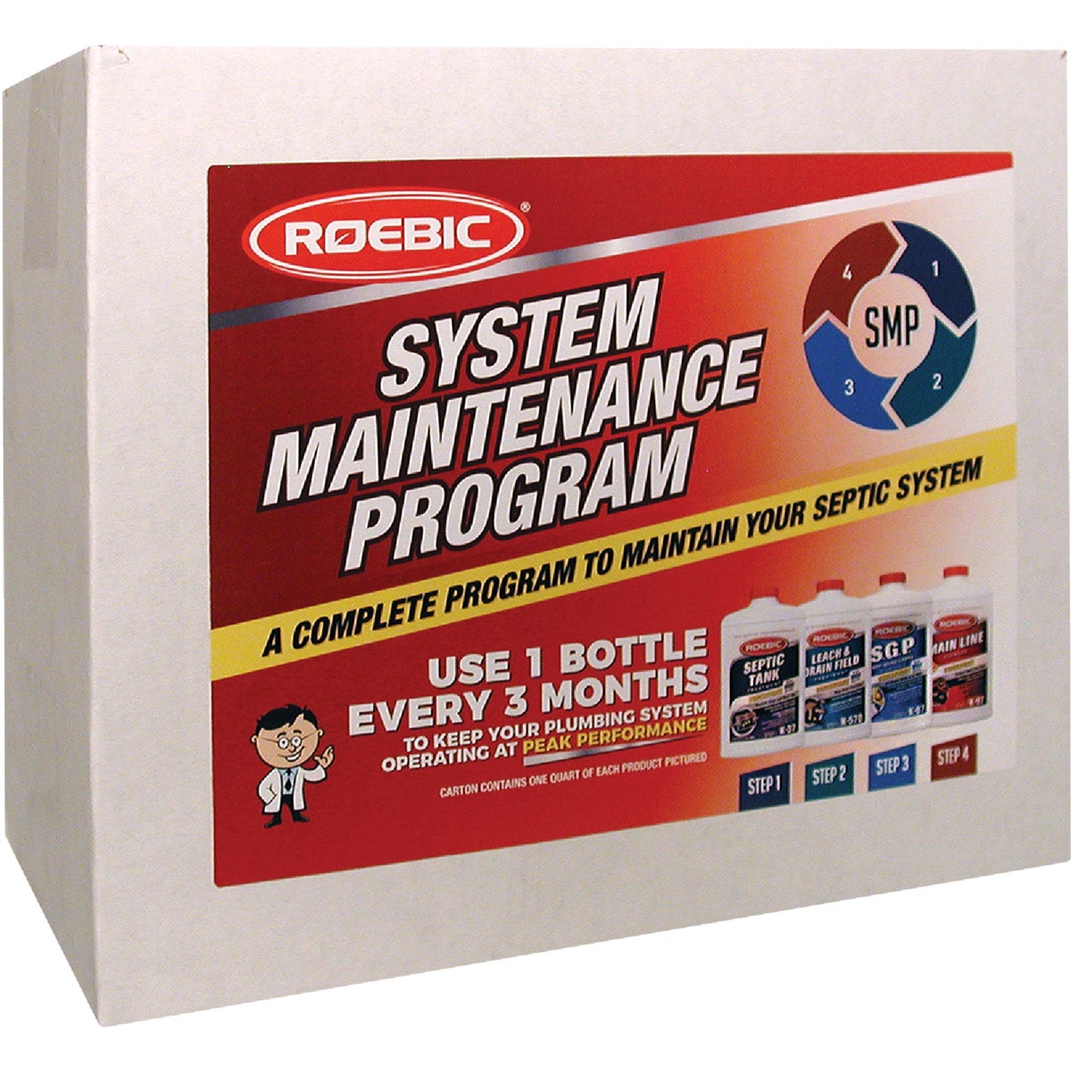 Roebic 32 Oz. Septic Tank Treatment Kit (4-Bottle)