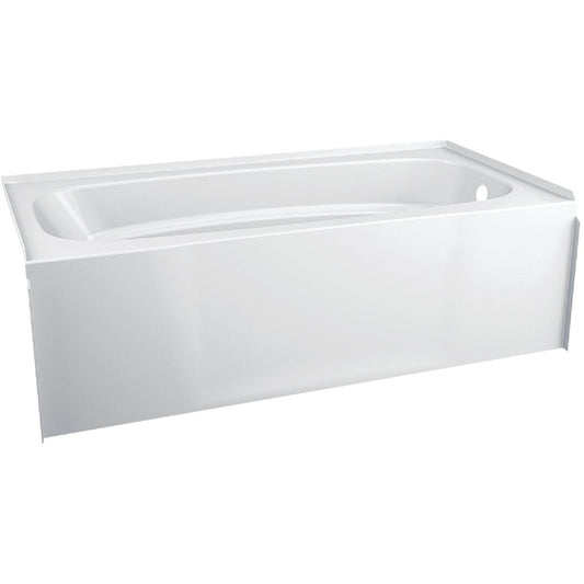 Delta Hycroft 60 In. L x 30 In. W Right Drain Bathtub in White