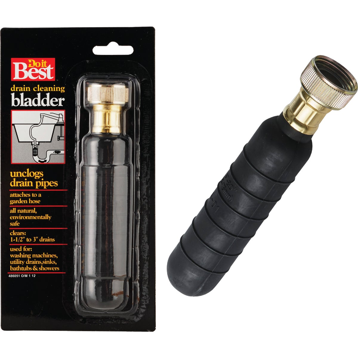 Do it Best 1-1/2" to 3" Water-Pressure Drain Opener