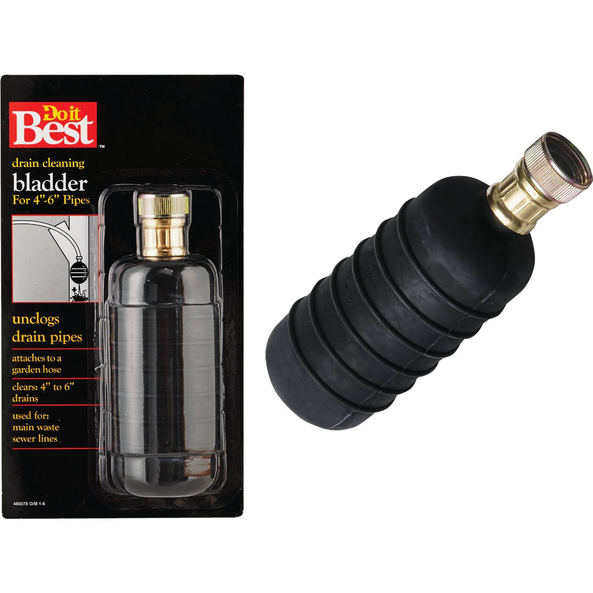 Do it Best 4" to 6" Water-Pressure Drain Opener