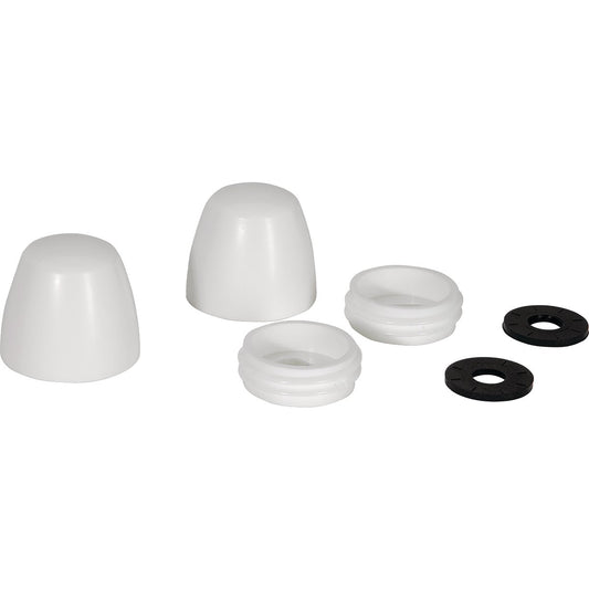 Fluidmaster Secure Cap White Plastic Screw-On Toilet Bolt Caps (2-Pack)