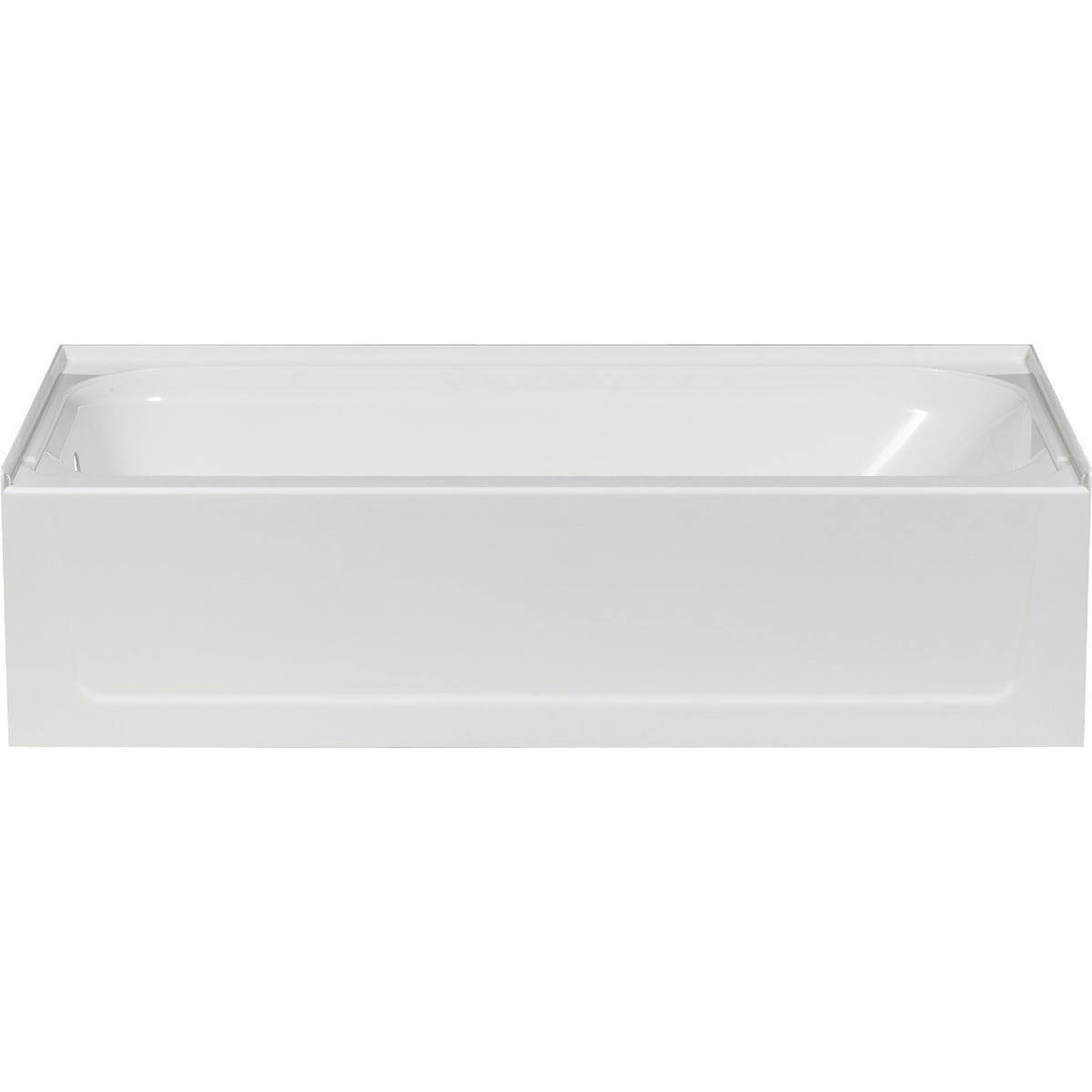 Mustee Topaz 60 In. L x 30 In. W x 16-1/2 In. D Left Drain Bathtub in White