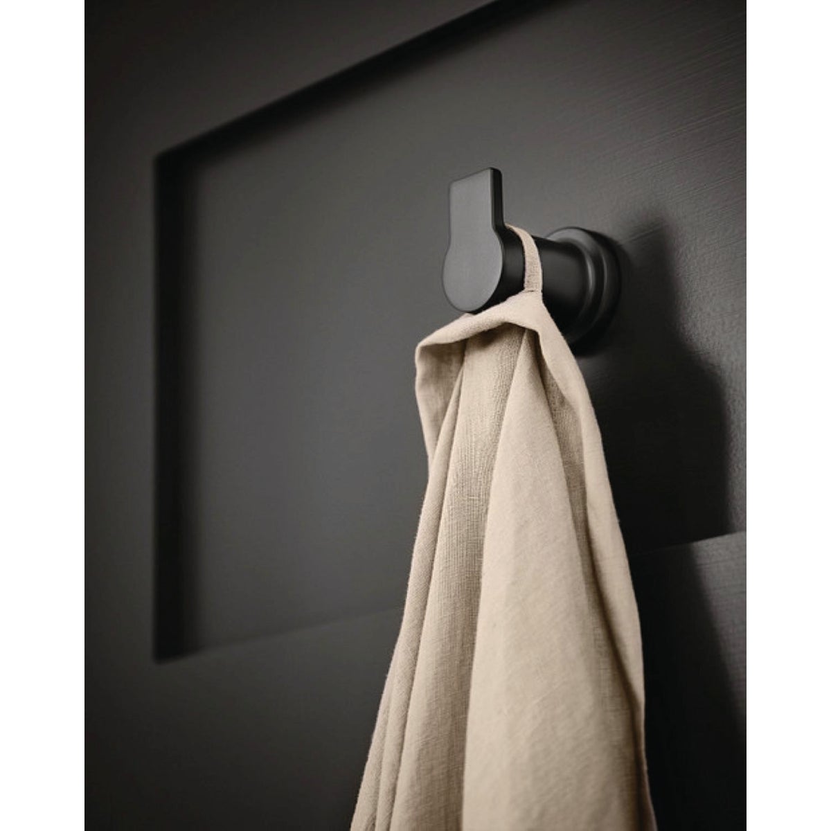 Moen Rinza Matte Black Single Robe Hook