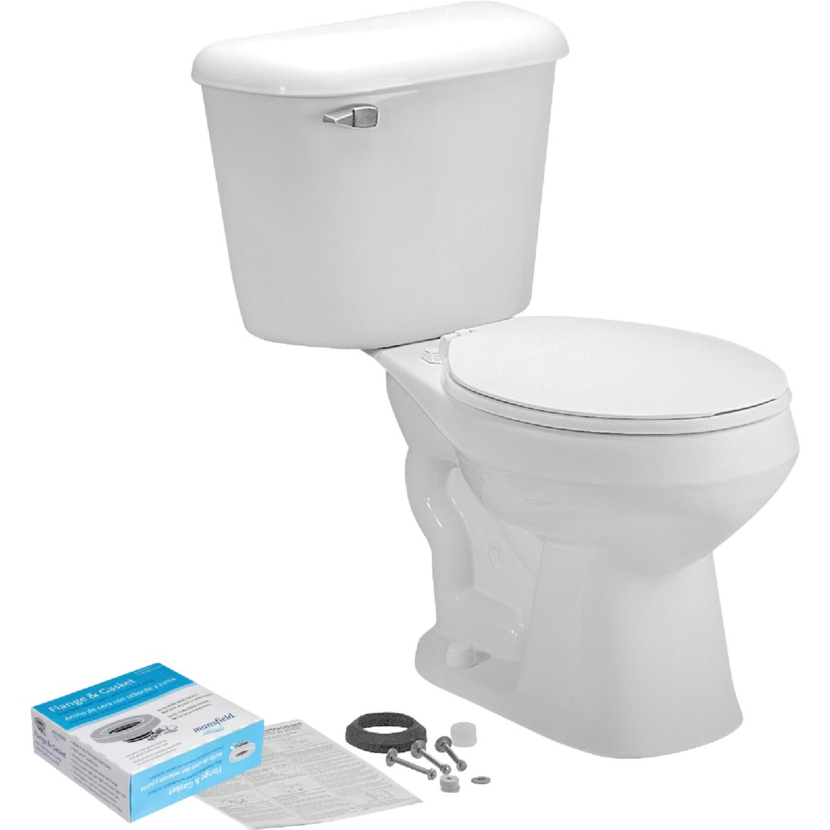 Mansfield Pro-Fit 1 White Round Bowl 1.6 GPF Complete Toilet