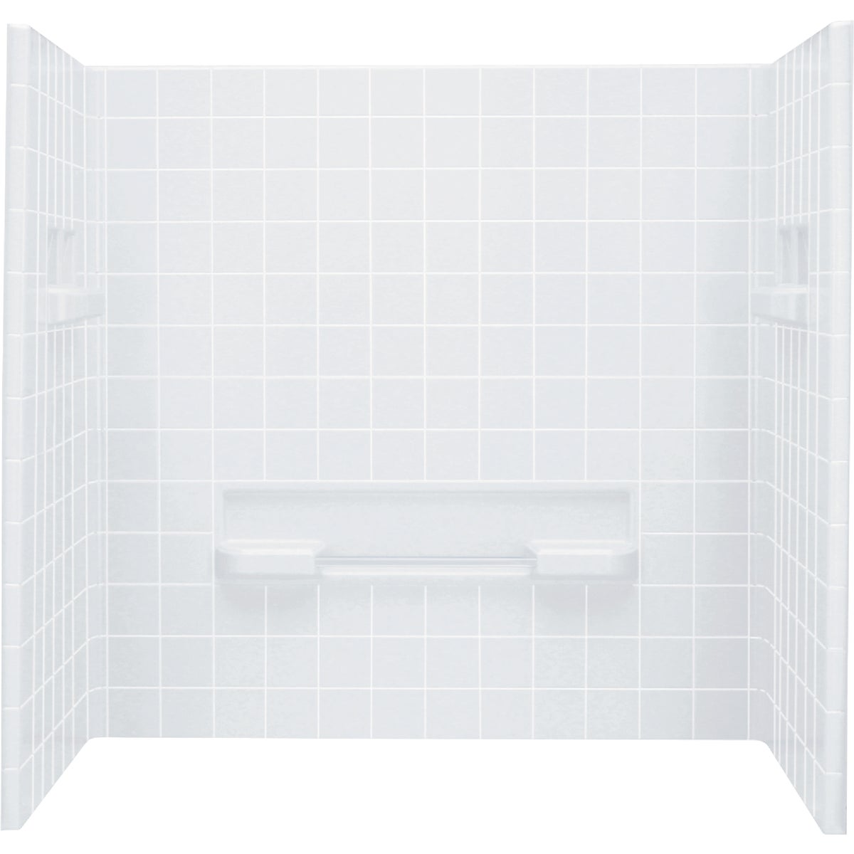 Sterling Advantage 6204 Series 3-Piece 72 In. H Tub Wall Kit in White (Tile Pattern)