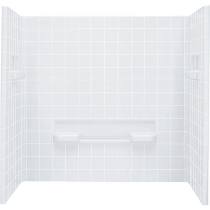 Sterling Advantage 6204 Series 3-Piece 72 In. H Tub Wall Kit in White (Tile Pattern)