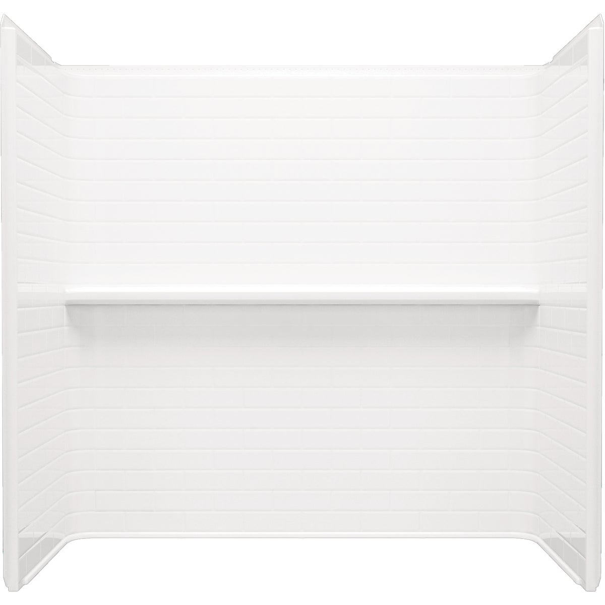 Sterling Traverse 4-Piece 60 In. x 30 In. Tub Wall Kit in White (Subway Tile Pattern)