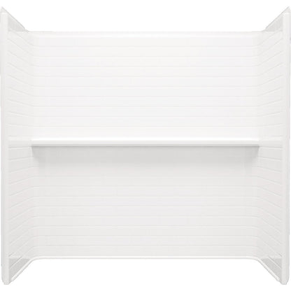 Sterling Traverse 4-Piece 60 In. x 30 In. Tub Wall Kit in White (Subway Tile Pattern)