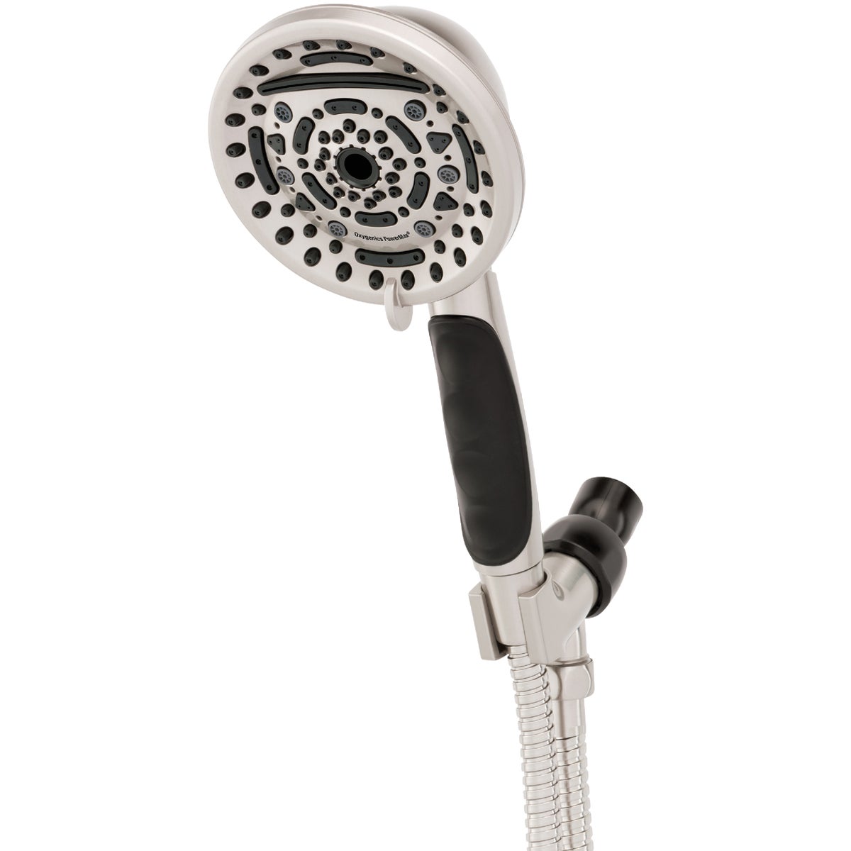 Oxygenics PowerMax 9-Spray 1.8 GPM Handheld Shower, Brushed Nickel