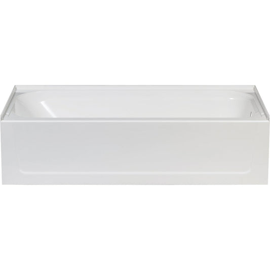 Mustee Topaz 60 In. L x 30 In. W x 16-1/2 In. D Right Drain Bathtub in White