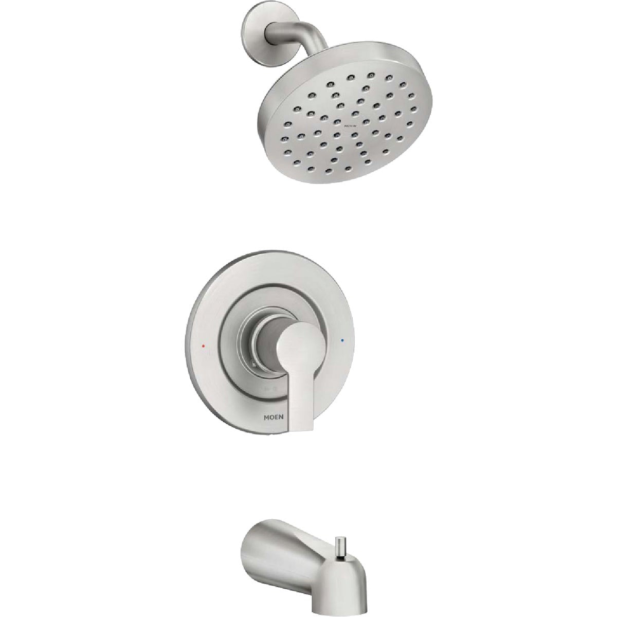 Moen Rinza Spot Resistant Nickel Single-Handle Posi-Temp Tub & Shower Faucet