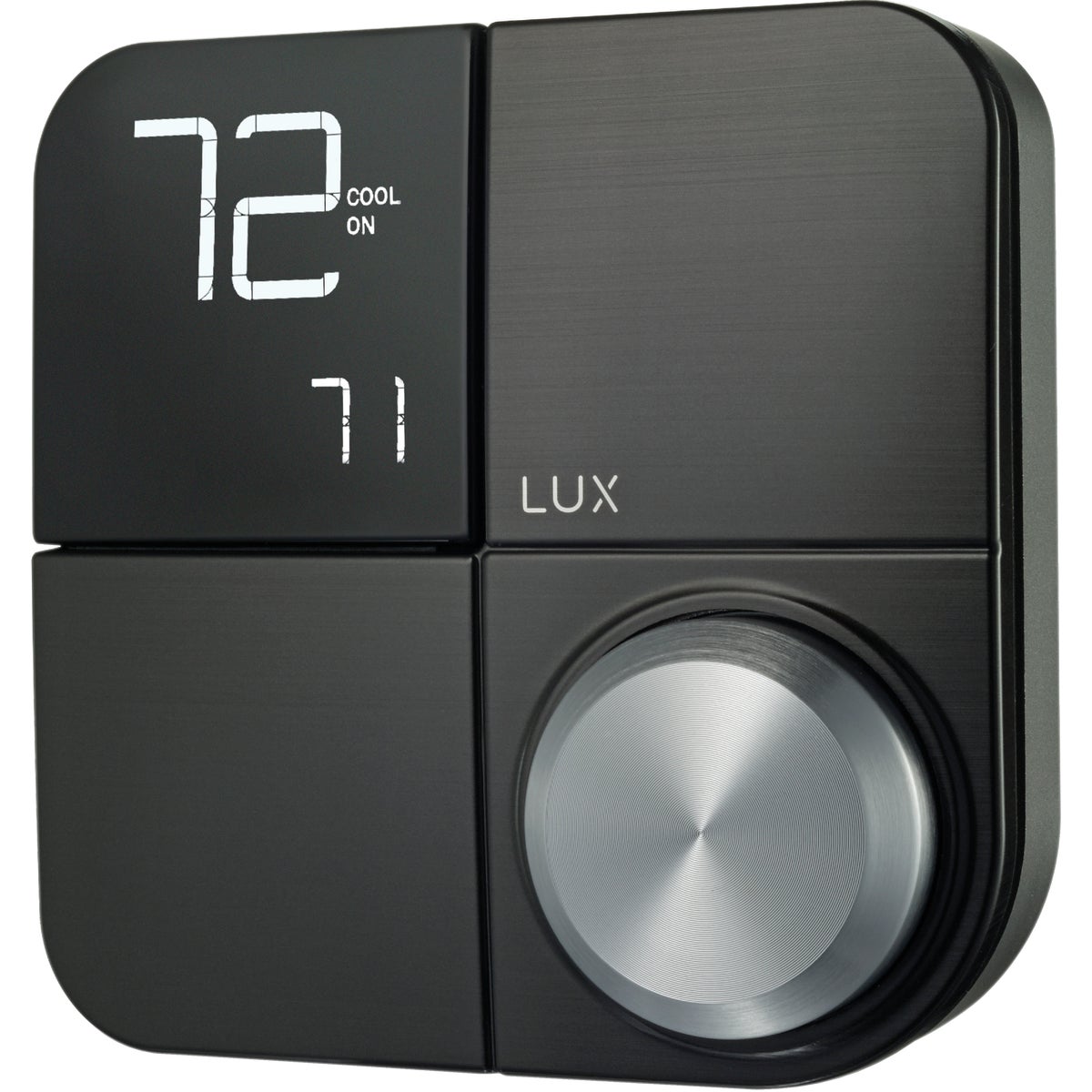 LUX Products KONO Smart WiFi Programmable Black Stainless Digital Thermostat