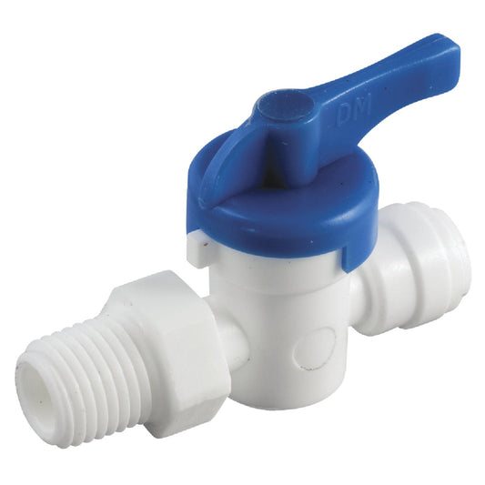 Anderson Metals 1/4 In. x 1/4 In. MIP Plastic Push-In Ball Valve