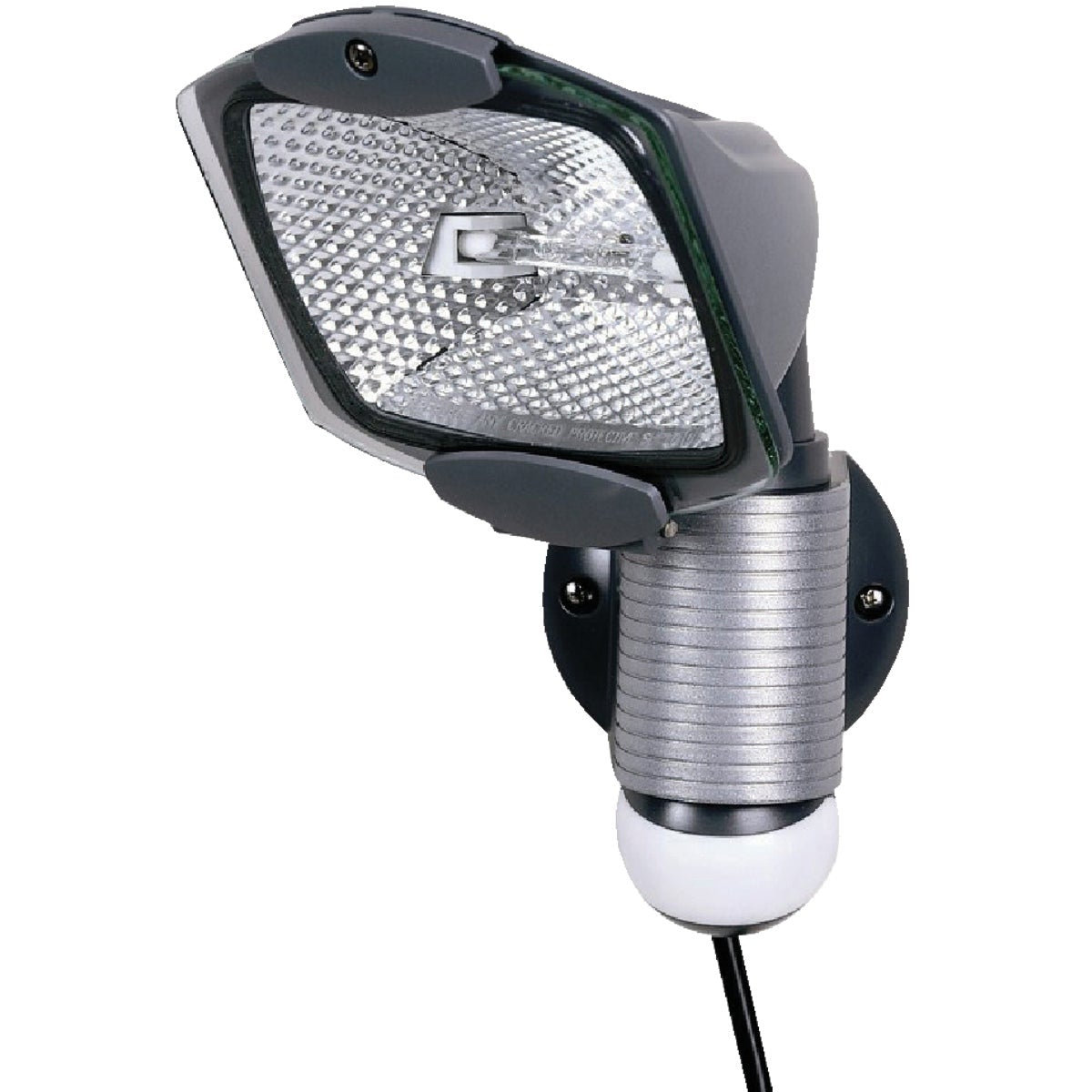 All-Pro Gray Motion Sensing Dusk To Dawn Halogen Floodlight Fixture