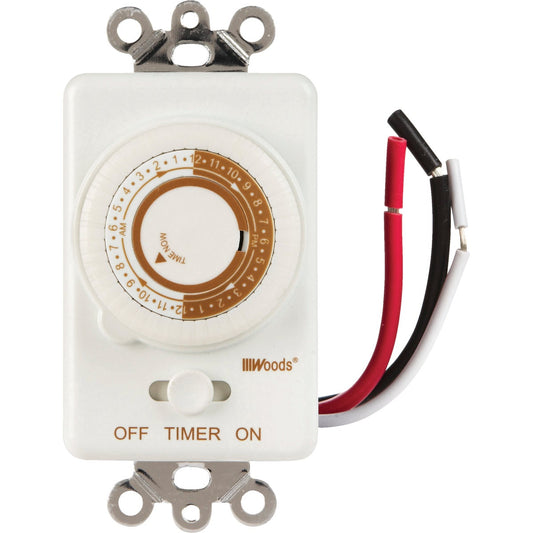 Woods 125V In-Wall 24-Hour Mechanical Timer